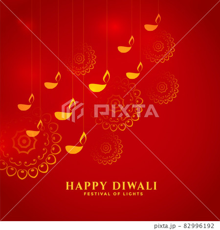 happy diwali red elegant decorative card design happy diwali red elegant decorative card design 82996192