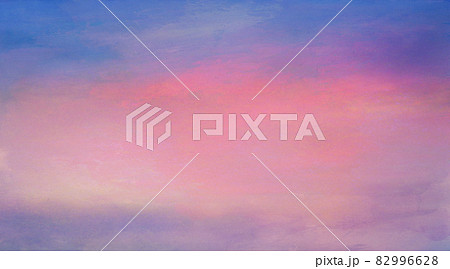 ピンクの夕焼けの空の風景イラスト ビーナスベルトのイラスト素材