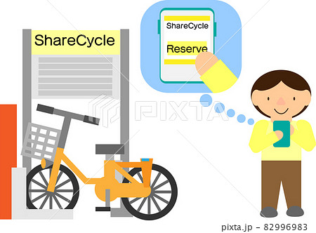 自転車レンタルサービス（シェアサイクル）を利用する人 82996983