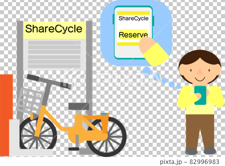 自転車レンタルサービス（シェアサイクル）を利用する人 82996983