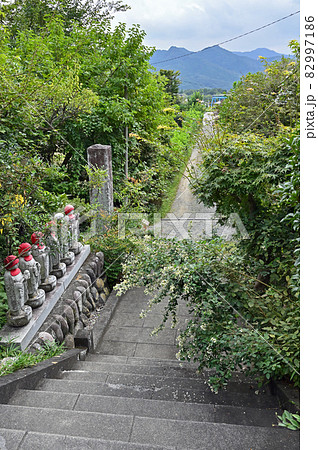 長瀞町散歩：長瀞七草寺　洞昌寺　参道の六地蔵尊 82997186