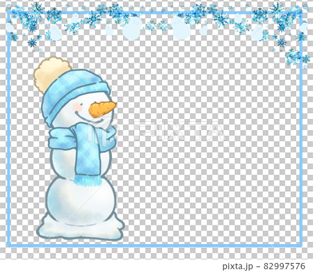 Snowflake frame and carrot nose three-tiered... - Stock