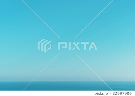 A perfect horizon between the blue sky and the sea. A perfect horizon between the blue sky and the sea. 82997909