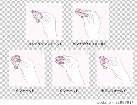 月経カップの折り方/たたみ方 82997914