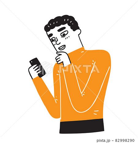 Young man using a mobile phone Young man using a mobile phone 82998290
