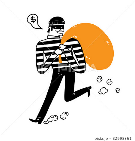 The thief carrying the big bag 82998361