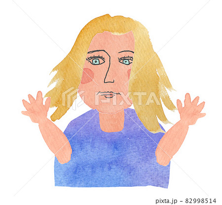肌の色が白色の子どもの水彩イラスト 肌の色が白色の子どもの水彩イラスト 82998514