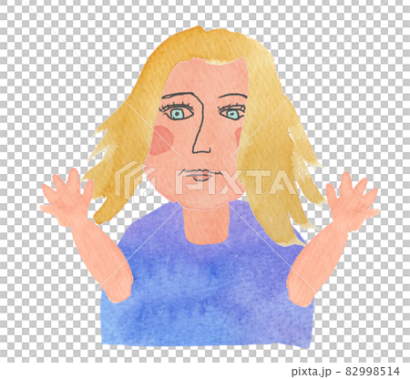 肌の色が白色の子どもの水彩イラスト 肌の色が白色の子どもの水彩イラスト 82998514