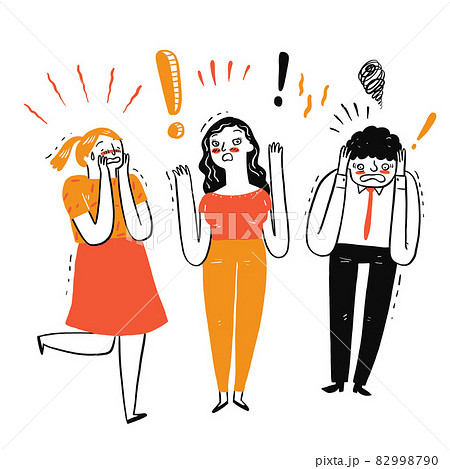 Emotional expression of a wide range of people 82998790