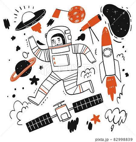 Elements of stories about space or astronaut 82998839