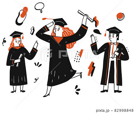 Student are celebrating for graduation 82998848