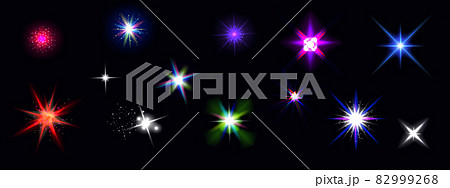 Color shine effects, flash lights with sparkles 82999268