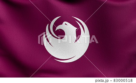 Phoenix City flag blowing in the wind. 3D rendering illustration of waving sign Phoenix City flag blowing in the wind. 3D rendering illustration of waving sign 83000518
