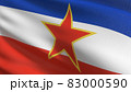 SFR Yugoslavia flag blowing in the wind. 3D rendering illustration of waving sign 83000590
