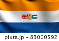 South Africa flag blowing in the wind. 3D rendering illustration of waving sign 83000592