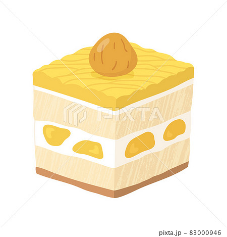 モンブランケーキのイラスト モンブランケーキのイラスト 83000946