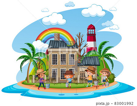 Villager fishing on the island Villager fishing on the island 83001992