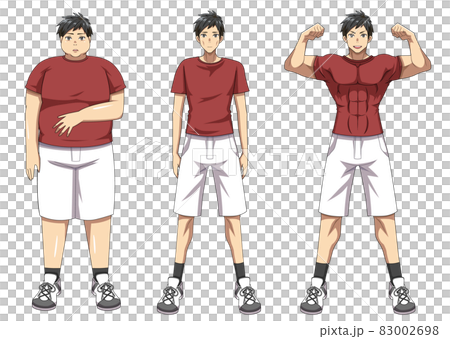 Obese lean muscular male 83002698