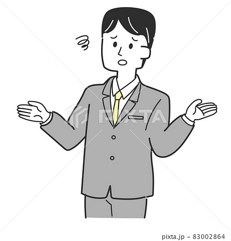 がっかりしているスーツの男性 83002864