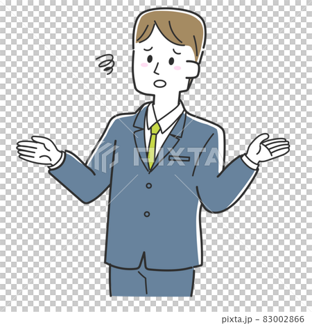 がっかりしているスーツの男性 83002866