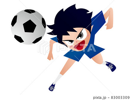 サッカー少年 ヘディングのイラスト素材 サッカー少年 ヘディングのイラスト素材