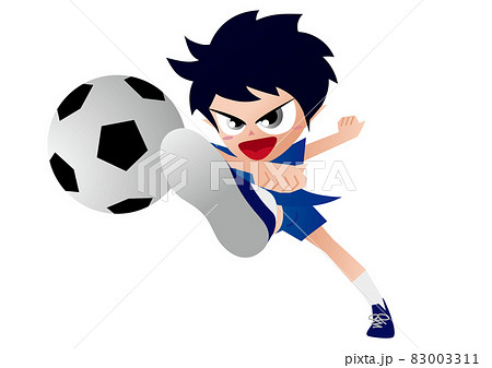 サッカー少年 シュートのイラスト素材 サッカー少年 シュートのイラスト素材