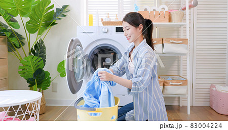 Asian housewife wash clothes Asian housewife wash clothes 83004224