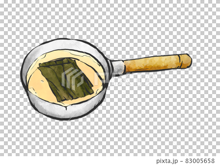 手繪海帶湯單手鍋的畫筆式插圖 手繪海帶湯單手鍋的畫筆式插圖 83005658