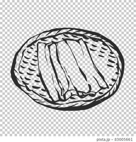昆布の手描き筆絵風イラスト 83005661