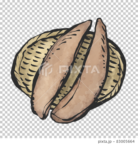 Hand-painted brush painting style illustration of dried bonito 83005664