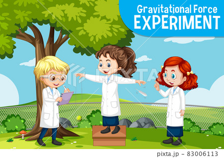 Gravitational force experiment with scientist... - Stock Illustration  [83006113] - PIXTA