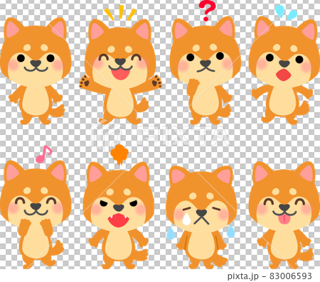 Shiba Inu character illustration set 83006593