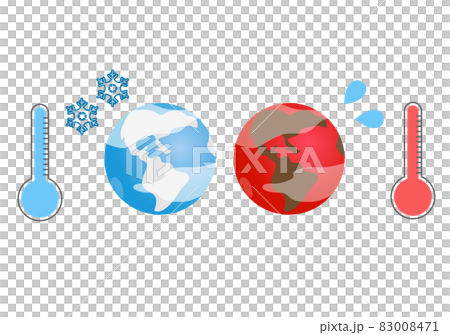 Image illustration of global warming and global cooling (abnormal weather) 83008471