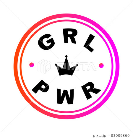 GIRL POWER inscription handwritten. GRL PWR hand lettering. Feminist print with slogan phrase quote GIRL POWER inscription handwritten. GRL PWR hand lettering. Feminist print with slogan phrase quote 83009360