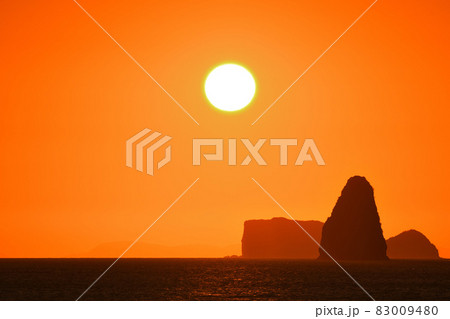五島灘、角力灘、大角力の夕景 五島灘、角力灘、大角力の夕景 83009480