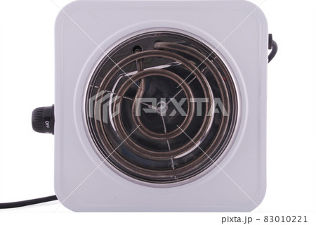 Portable kitchen electric stove on a white background 83010221