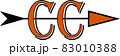Cross Country runners team logo with letter CC in Orange and black arrow 83010388