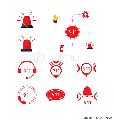 911 Emergency Vector icon design 83011952