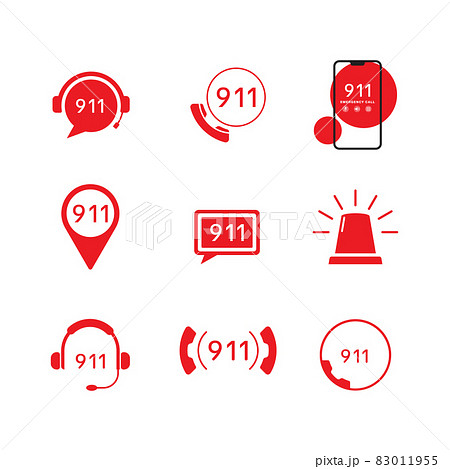 911 Emergency Vector icon design 83011955
