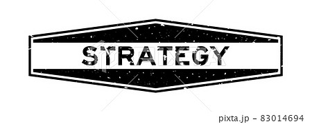 Grunge black strategy word hexagon rubber seal stamp on white background Grunge black strategy word hexagon rubber seal stamp on white background 83014694