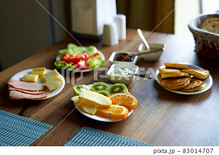Good morning at the hotel. Breakfast of various dishes to choose from Good morning at the hotel. Breakfast of various dishes to choose from 83014707