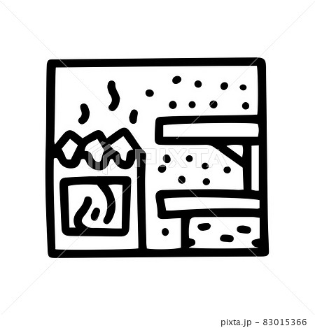 sauna line vector doodle simple icon design sauna line vector doodle simple icon design 83015366