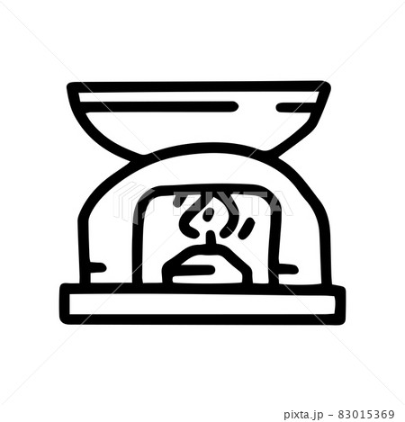 oil burner line vector doodle simple icon 83015369