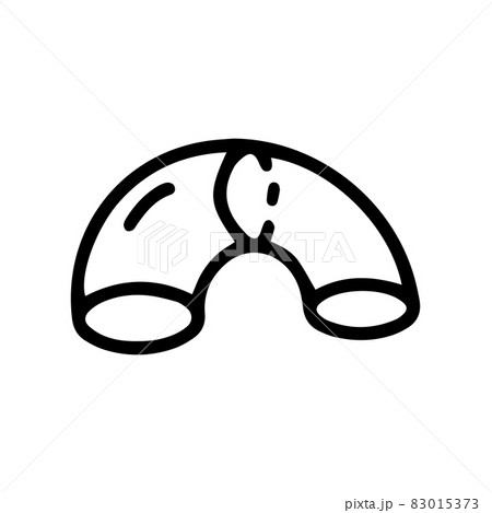 half torus line vector doodle simple icon 83015373