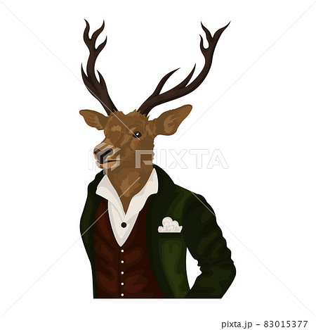 People Art Animal Deer Character Portrait のイラスト素材