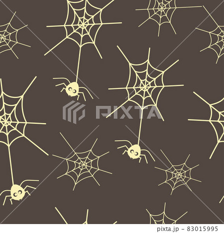 Seamless pattern with cobweb and spider 83015995
