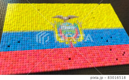 Toy bricks form flag of Ecuador, conceptual 3d rendering Toy bricks form flag of Ecuador, conceptual 3d rendering 83016518