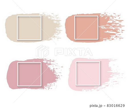 Pink Paint With White Frame White Background 83016629