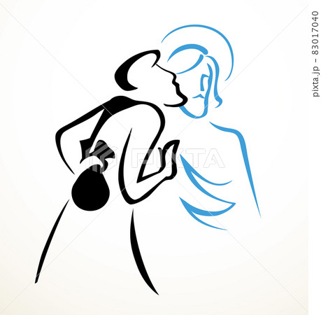 Kiss of Judas. Betrayal. Vector drawing Kiss of Judas. Betrayal. Vector drawing 83017040