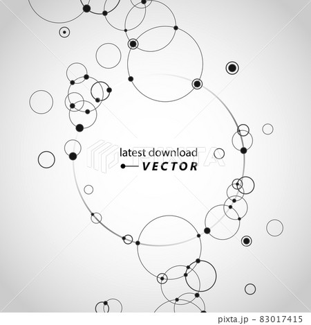 Network Background. Vector connected circles and dots. Technology and communication business design 83017415